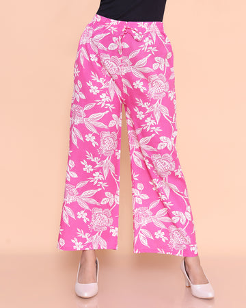 Pink Color Womens Palazzo