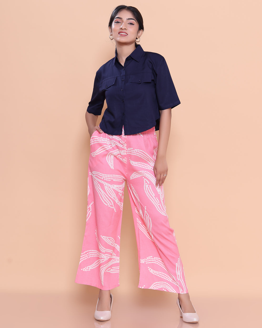 Light Pink Color Womens Palazzo