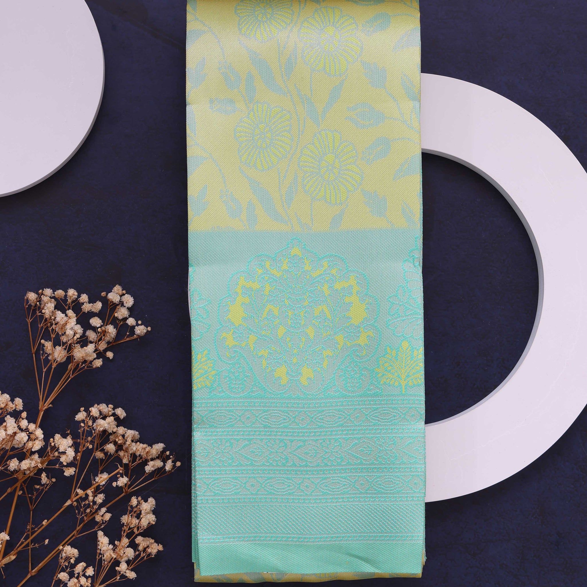 Elampillai Silk Cotton Saree with Elegant Border - Yellow
