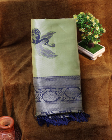 Green Color Lichi Silk Saree