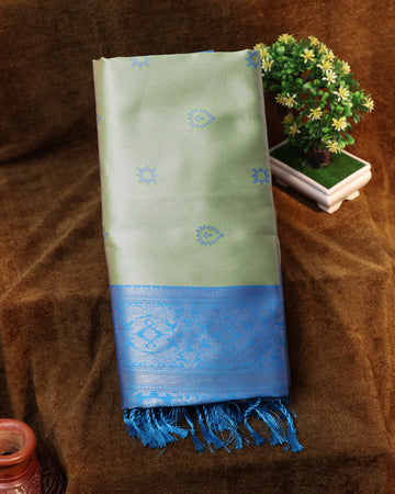 Green Color Lichi Silk Saree