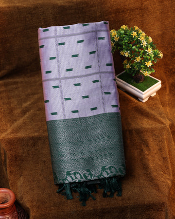 Purple Color Lichi Silk Saree