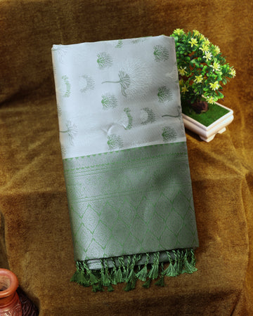 Green Color Lichi Silk Saree