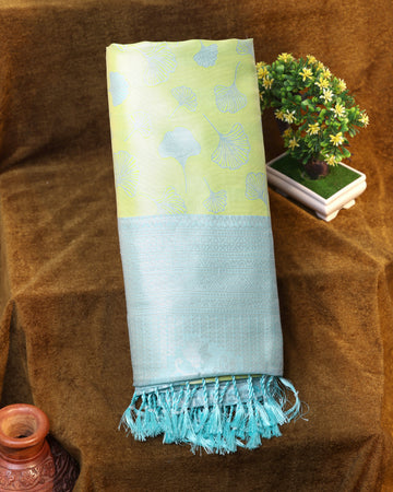 Green Color Lichi Silk Saree