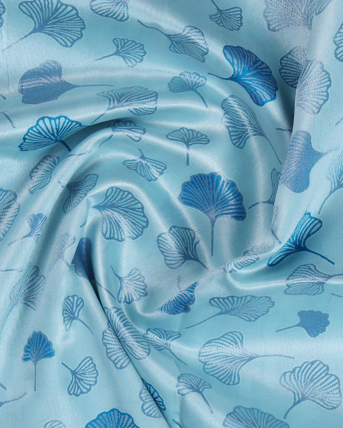 Light Blue Color Lichi Silk Saree