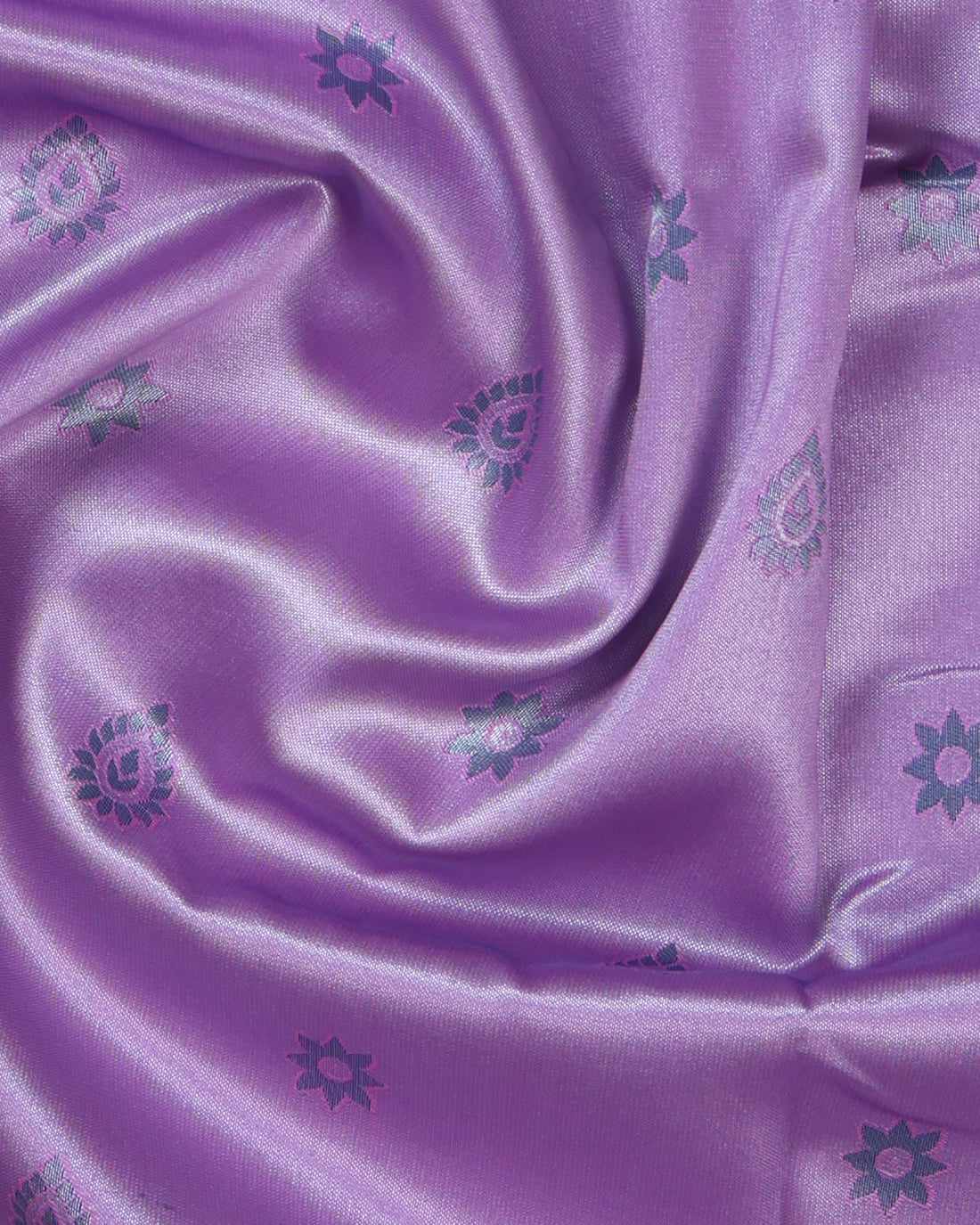 Lavender Color Lichi Silk Saree