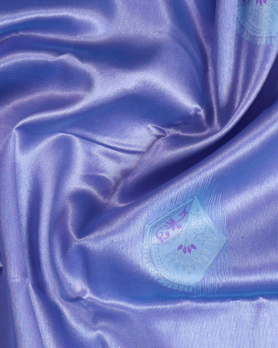 Lavender Color Lichi Silk Saree