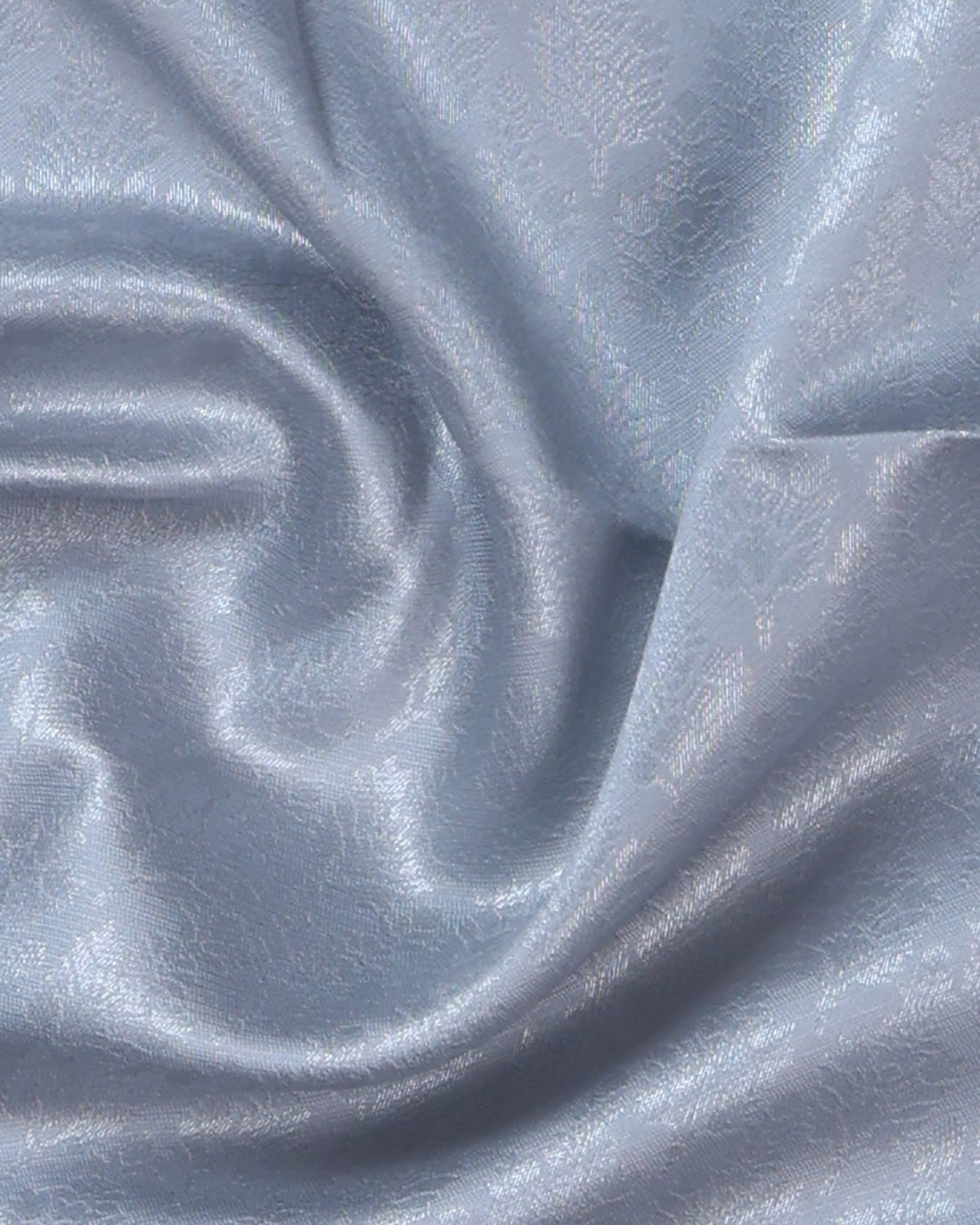 Grey Color Lichi Silk Saree