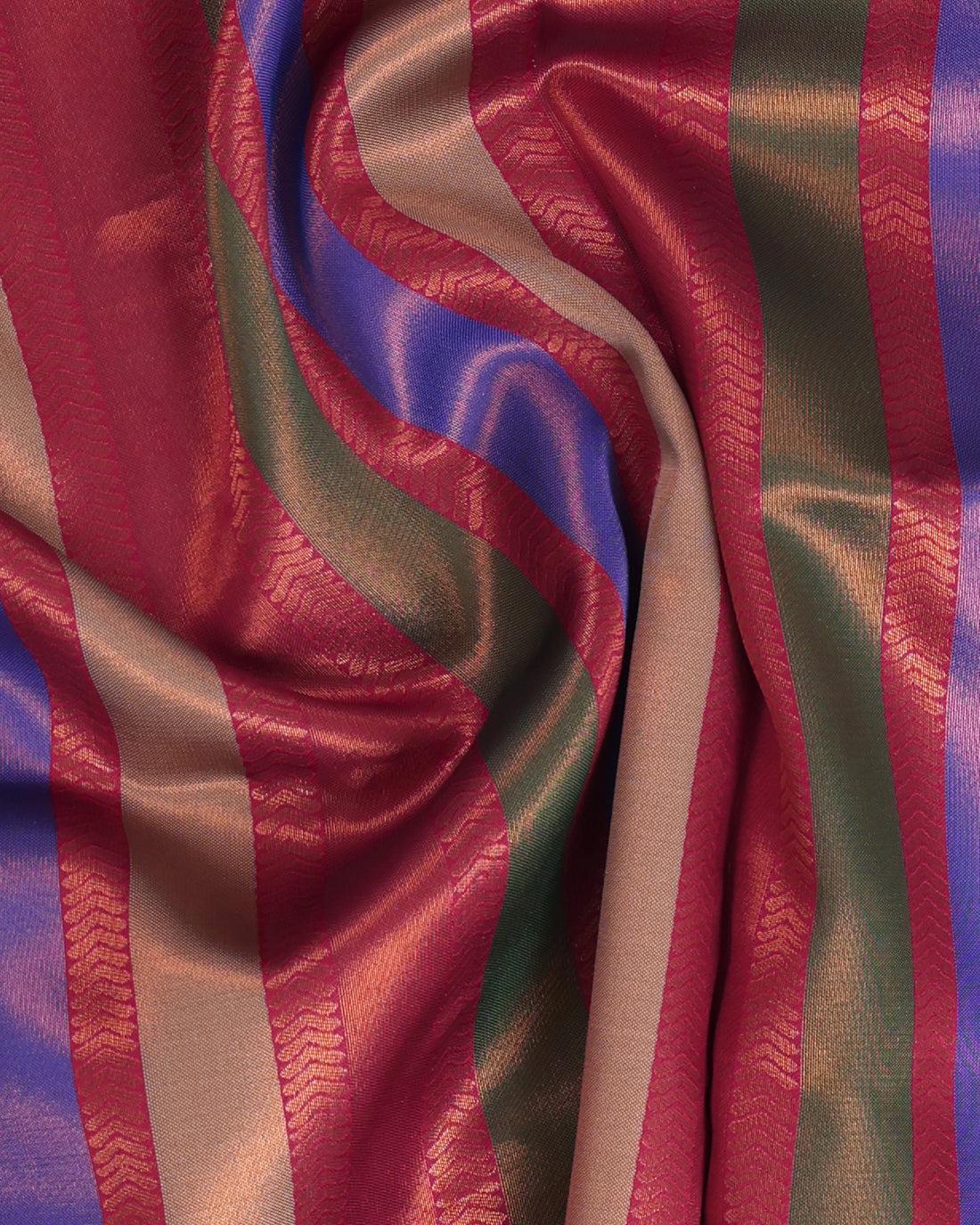 Multi Color Lichi Silk Saree