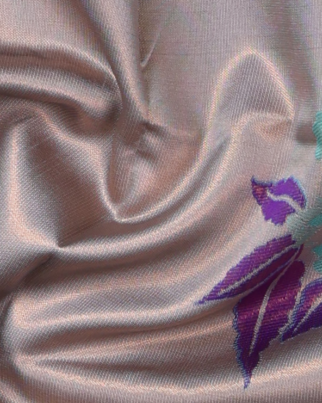 Copper Color Lichi Silk Saree