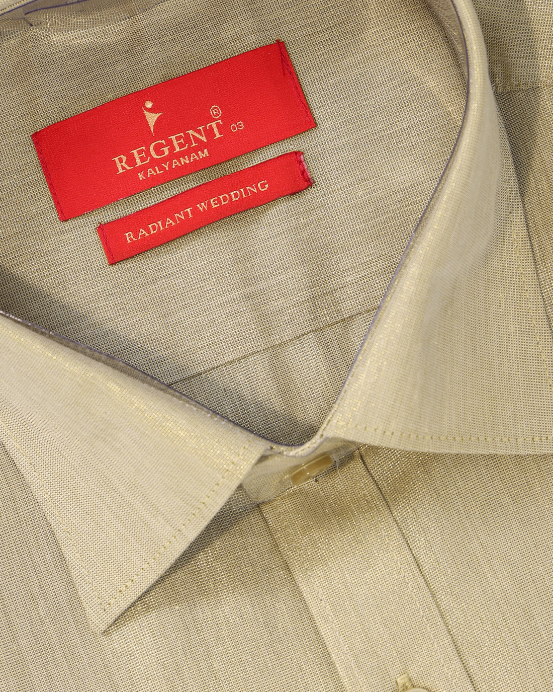Men's Gold Color Traditional Regular Fit Shirt & Dhoti Set