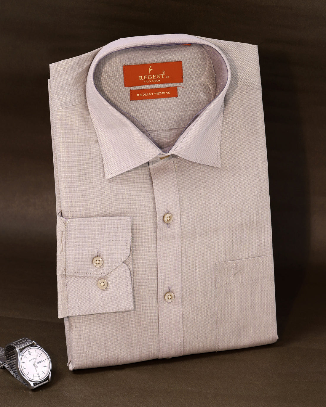 Men's Light Purple Color Traditional Regular Fit Shirt & Dhoti Set