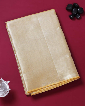 Ethnic Solid Tissue Saree - Beige