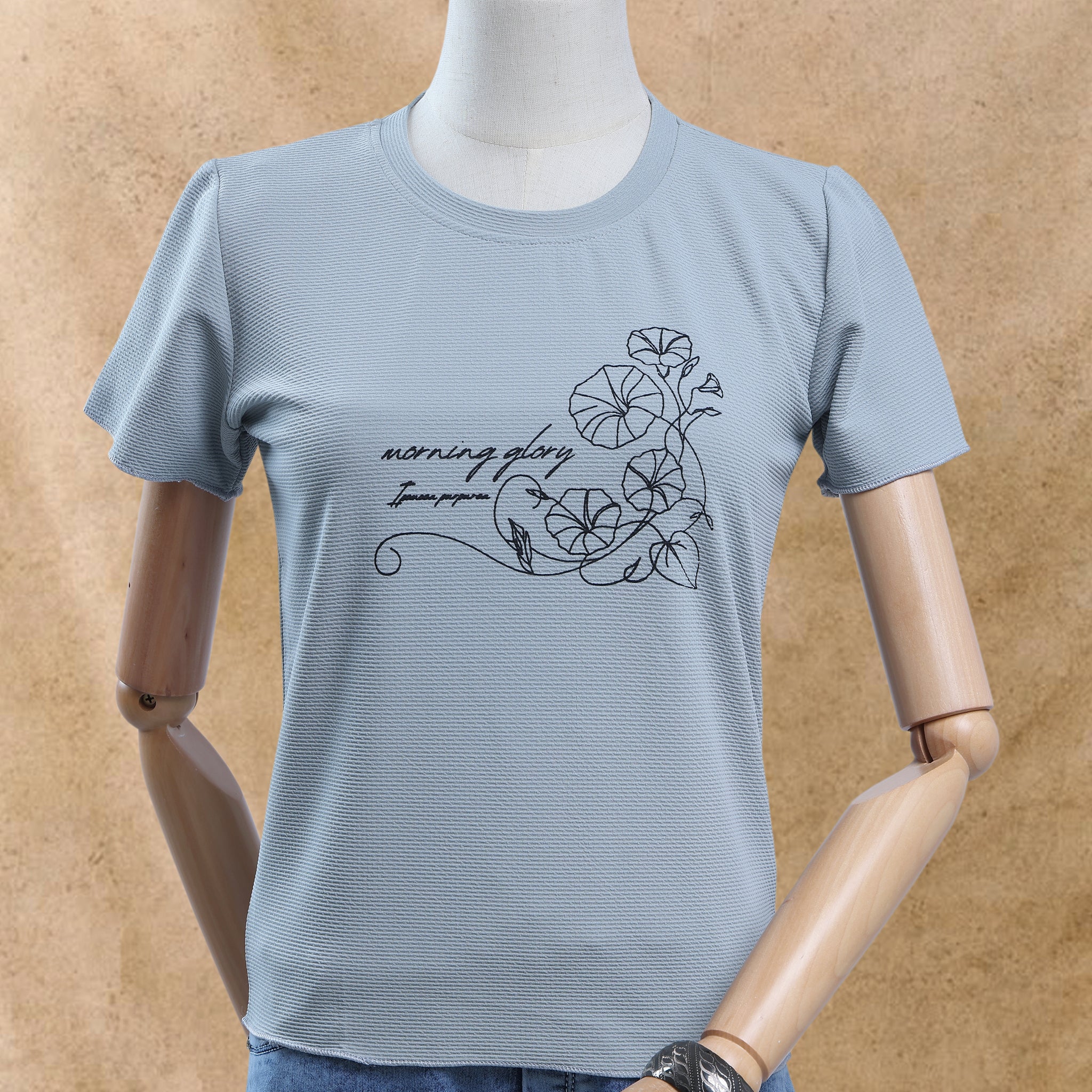 Women Grey Color T-Shirt