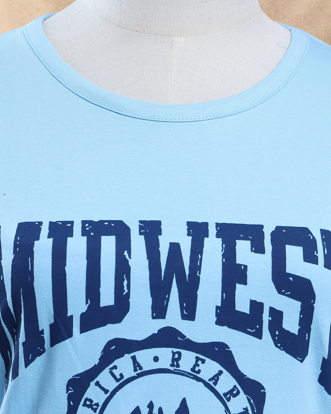 Women Light Blue Color T-Shirt