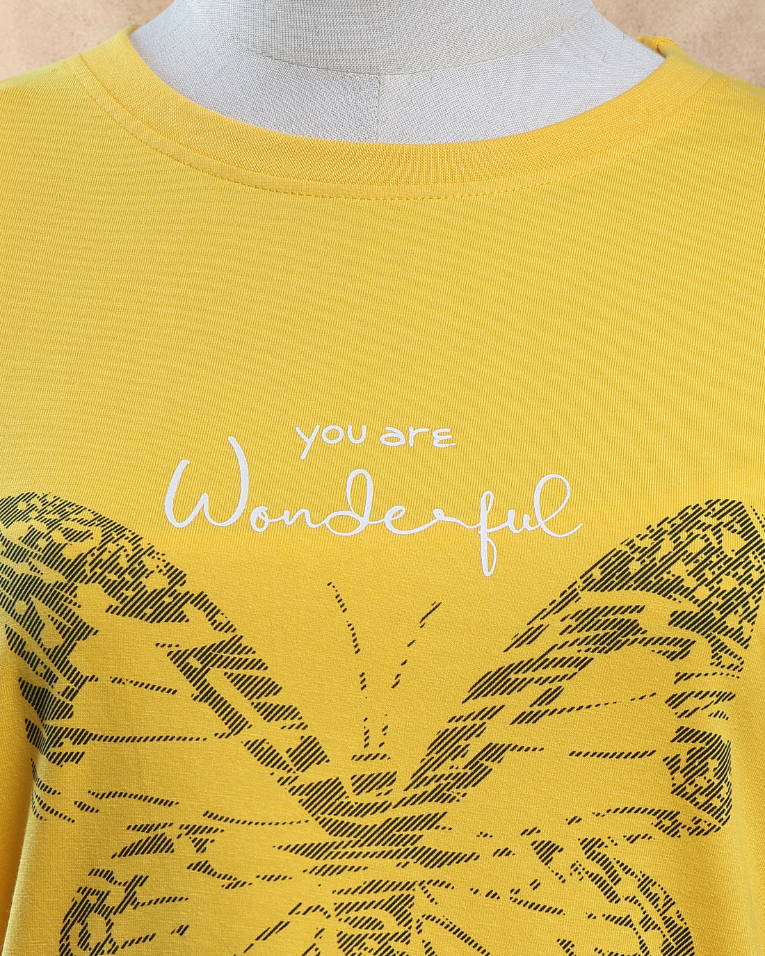 Women Yellow Color T-Shirt