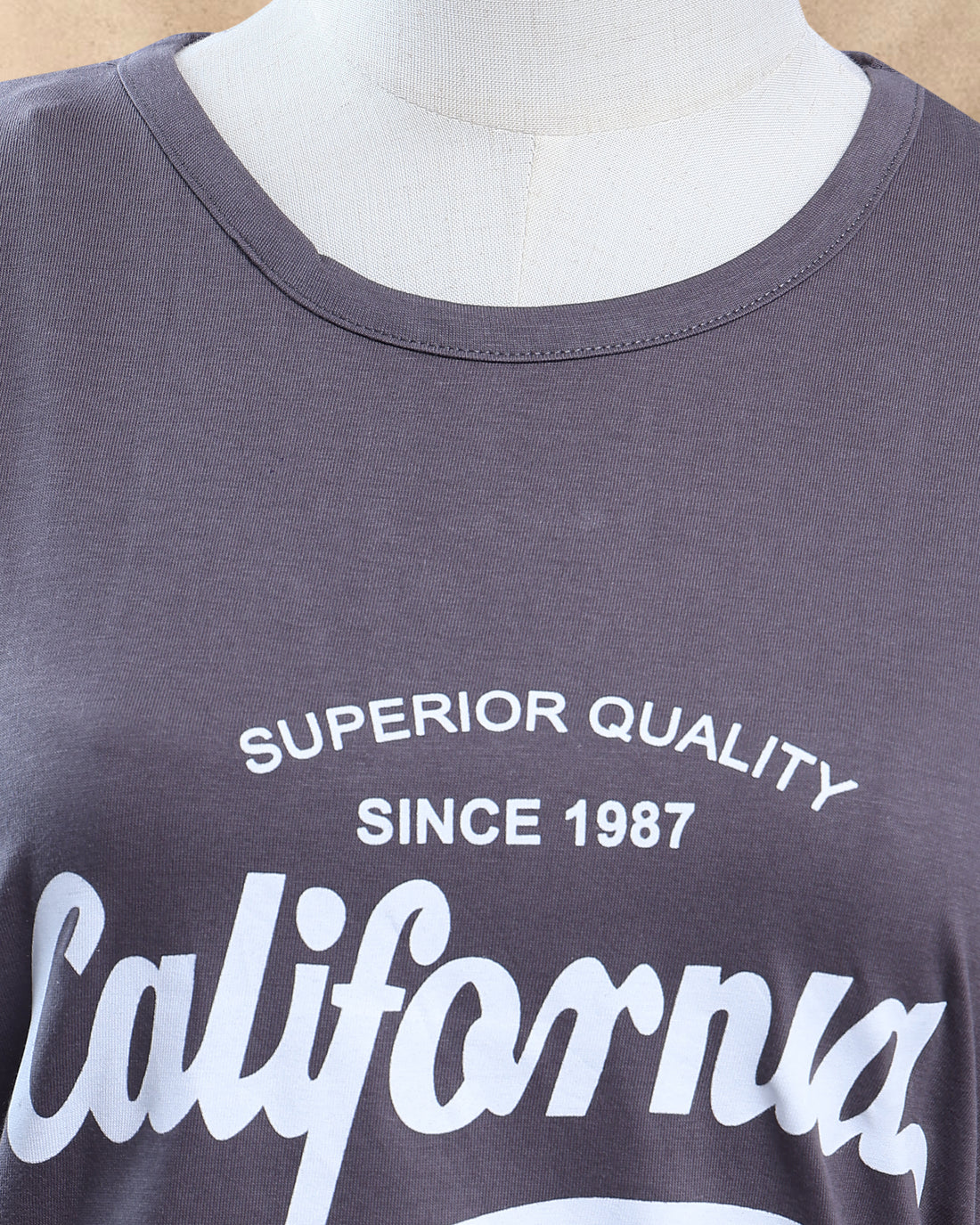 Women Dark Grey Color T-Shirt