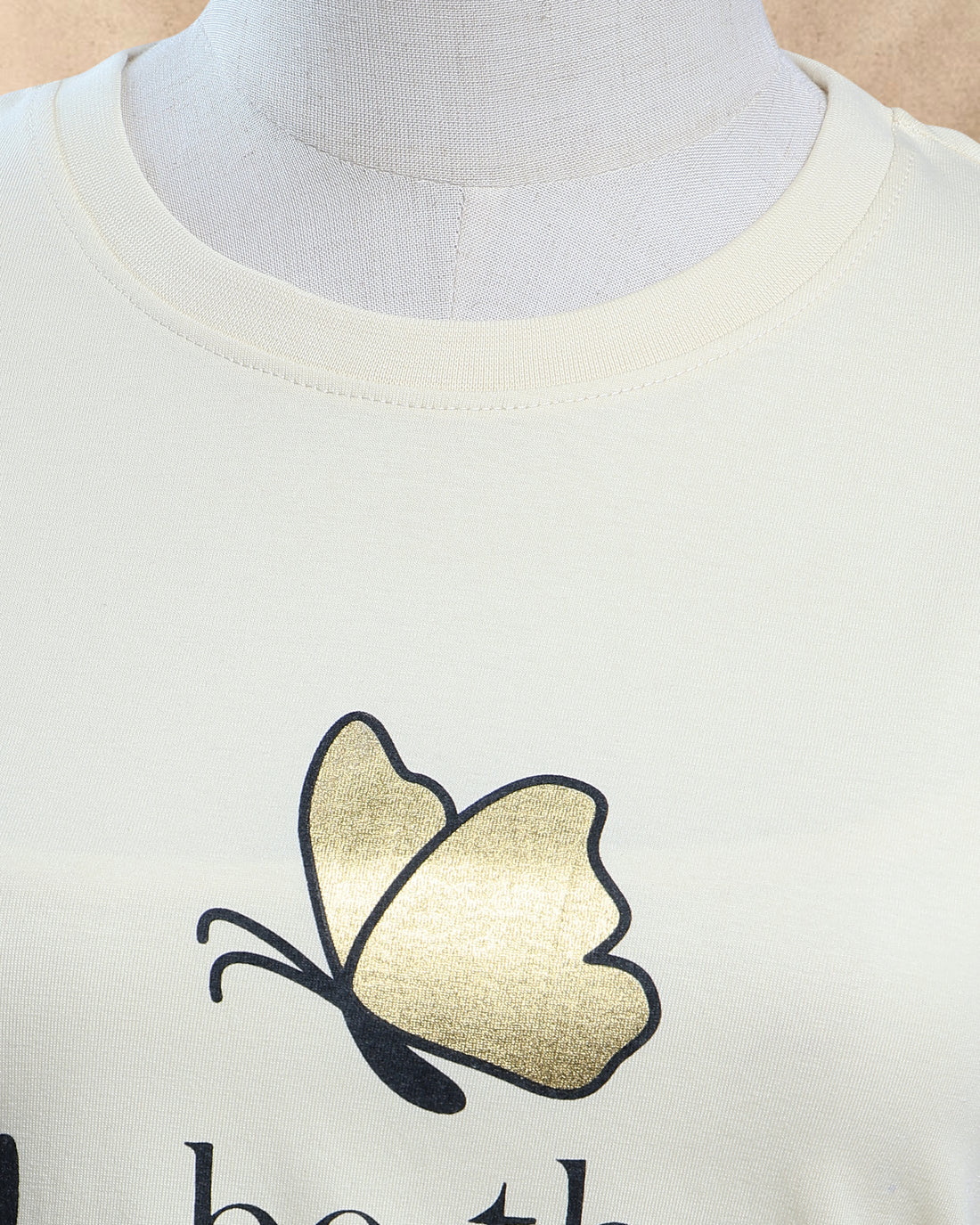 Women Cream Color T-Shirt
