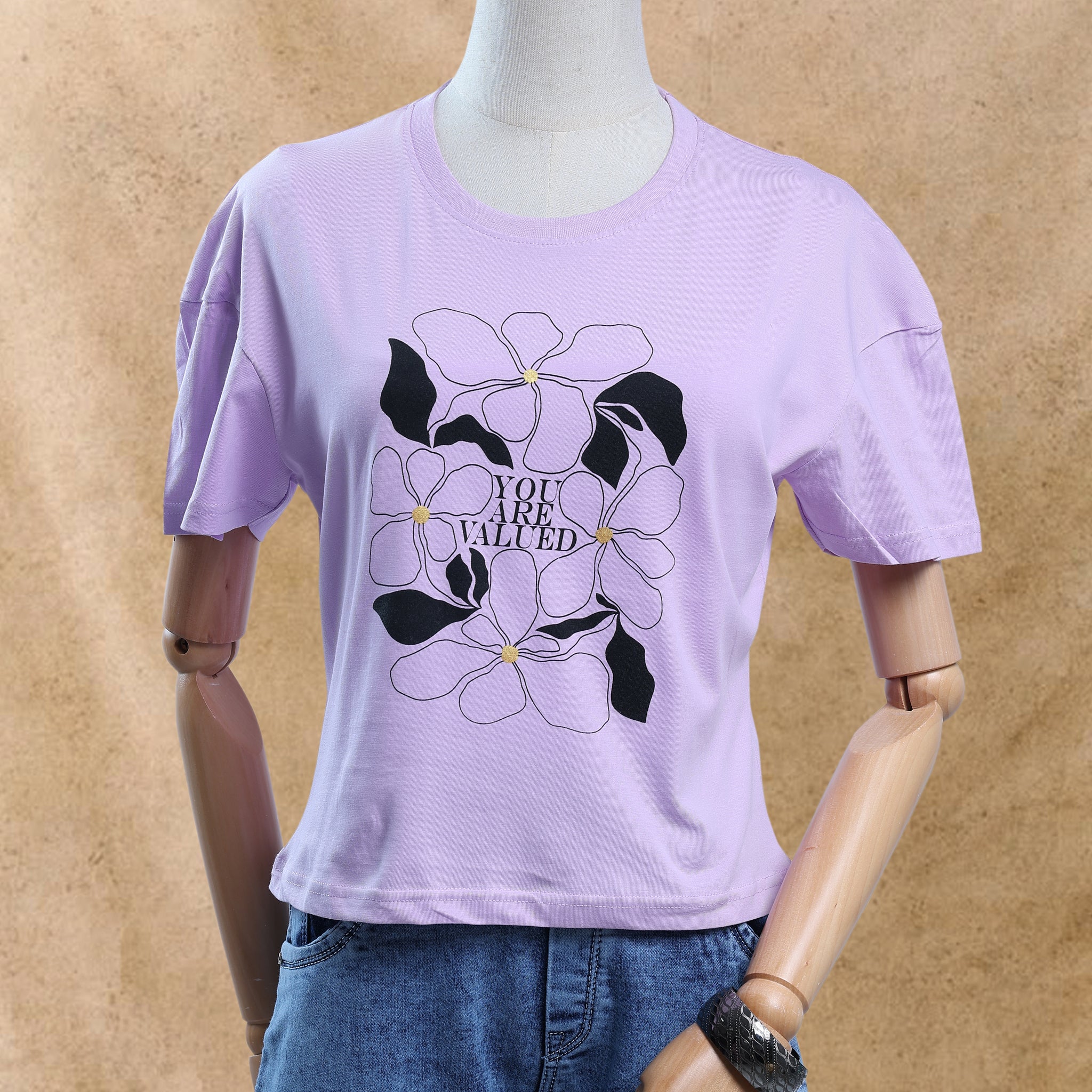 Women Lavender Color T-Shirt