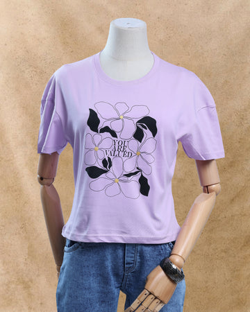 Women Lavender Color T-Shirt