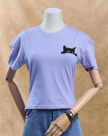 Women Lavender Color T-Shirt