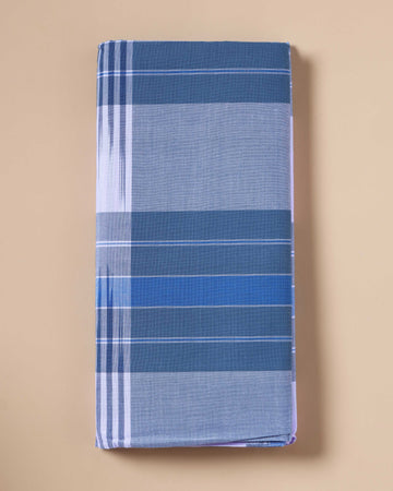 Sangu Brand Men's Premium Cotton Striped Lungi Stitched - Multi