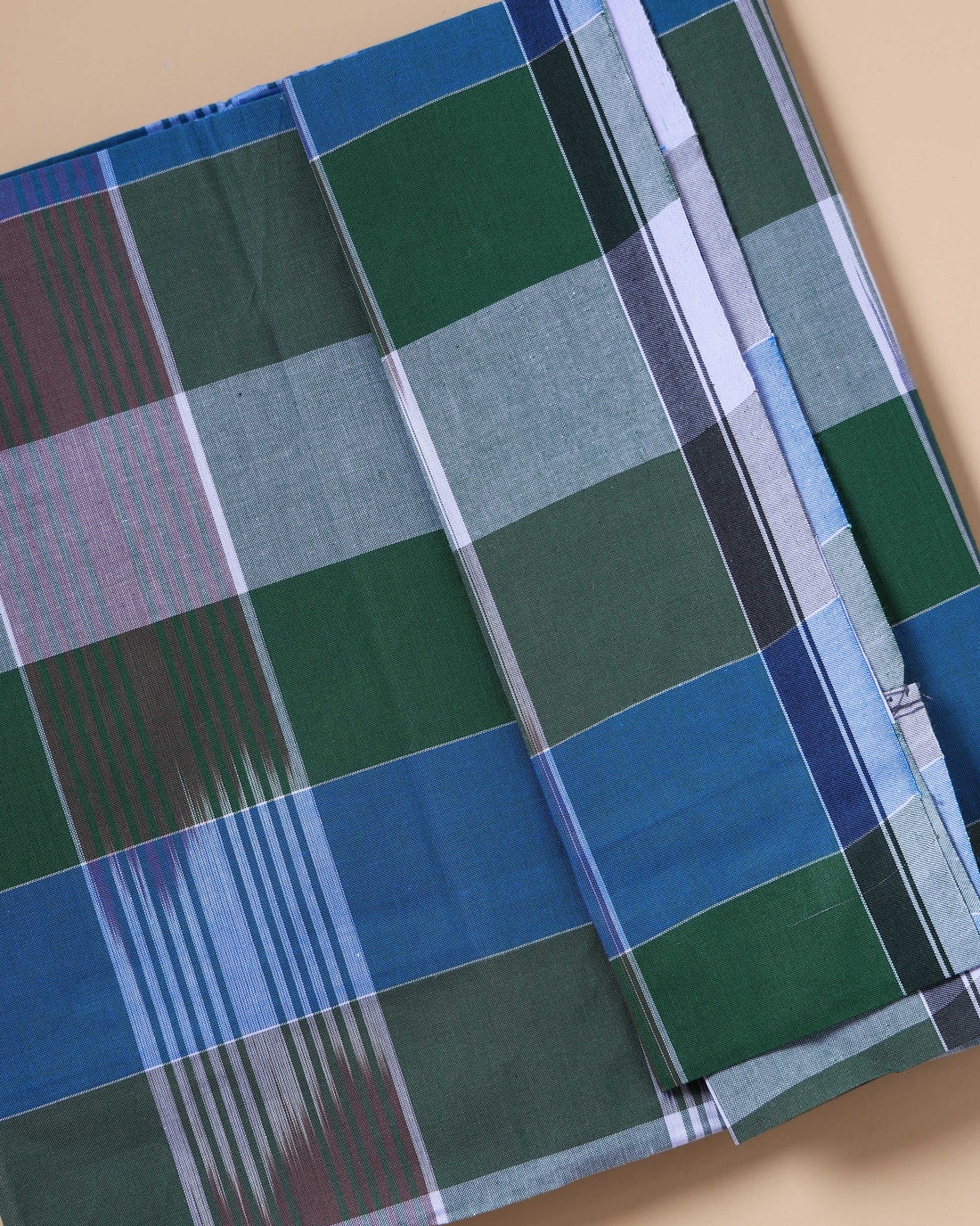 Sangu Brand Men's Premium Cotton Striped Lungi Stitched - Multi