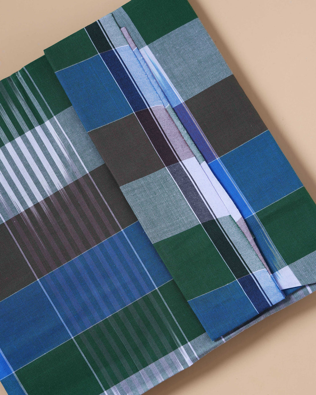 Sangu Brand Men's Premium Cotton Checked Lungi Stitched - Multi