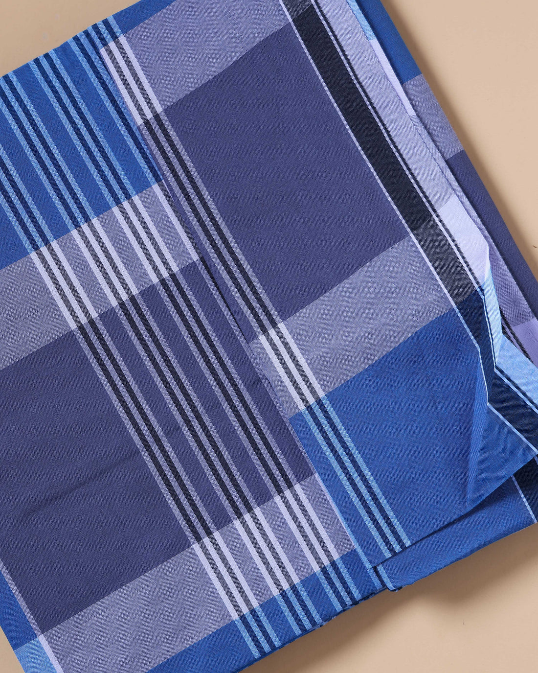 Nandu Brand Men's Premium Cotton Striped Lungi Stitched - Multi