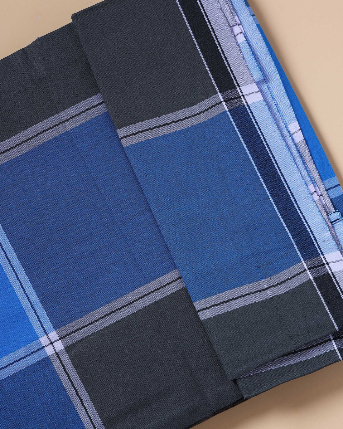 Nandu Brand Men's Premium Cotton Checked Lungi Stitched - Multi