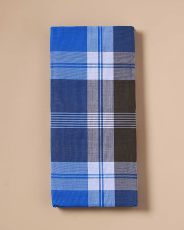 999 Brand Men's Premium Cotton Checked Lungi Stitched - Multi