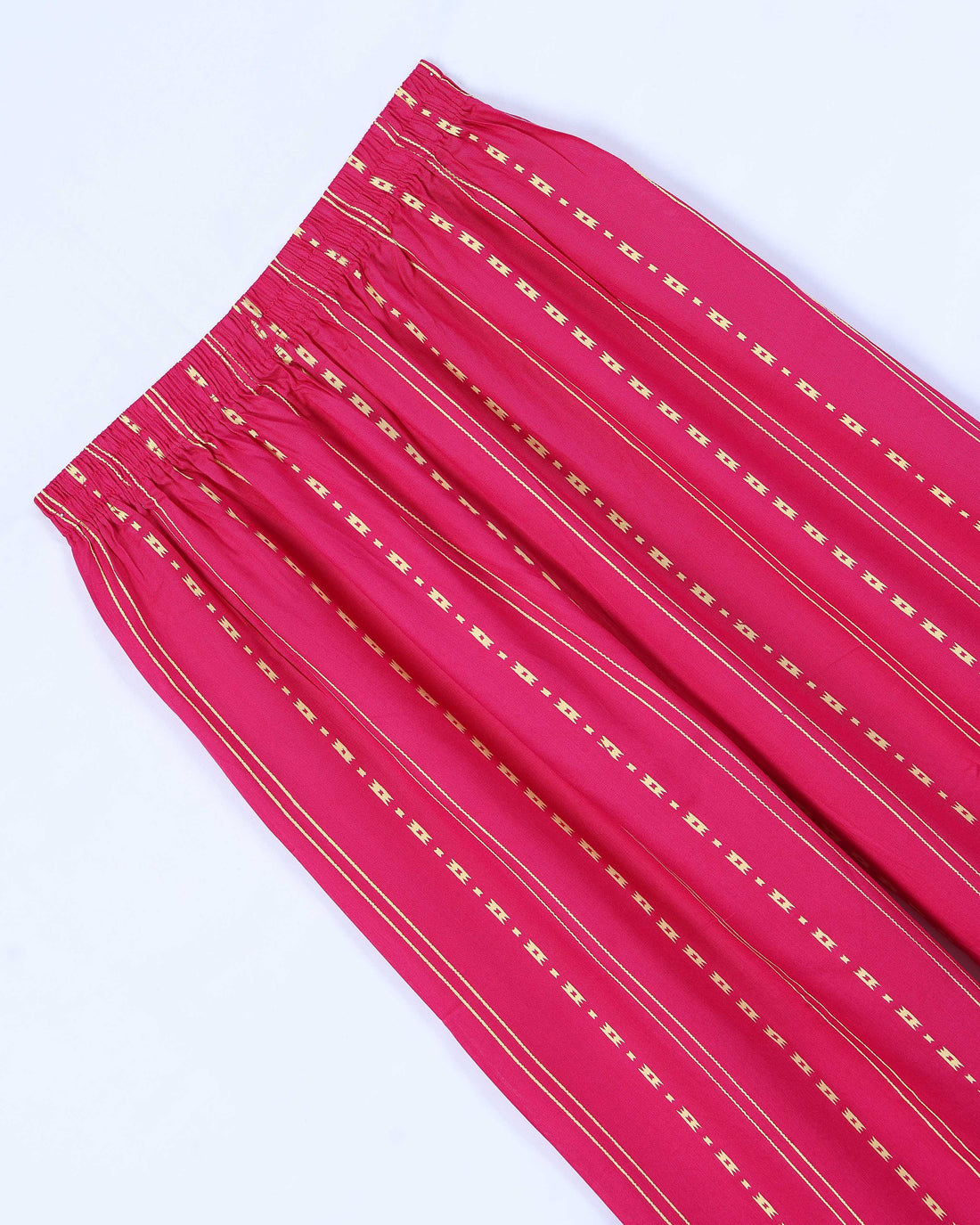 Dark Pink Striped Womens Palazzo