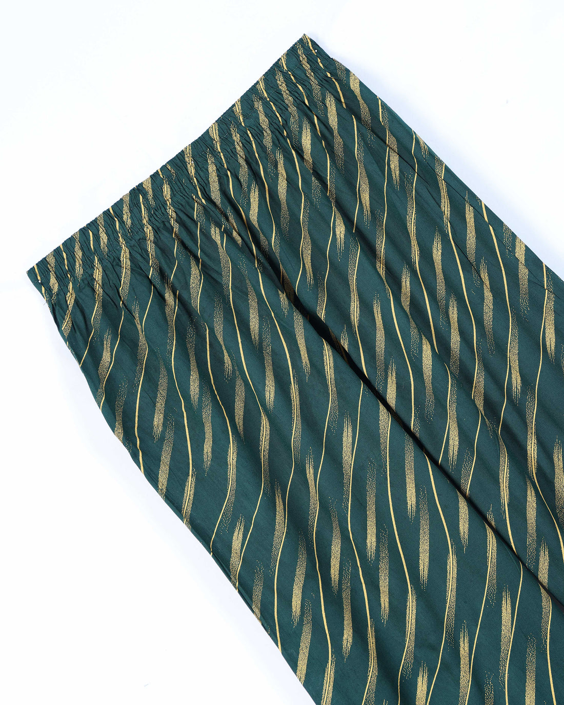 Green Striped Womens Palazzo