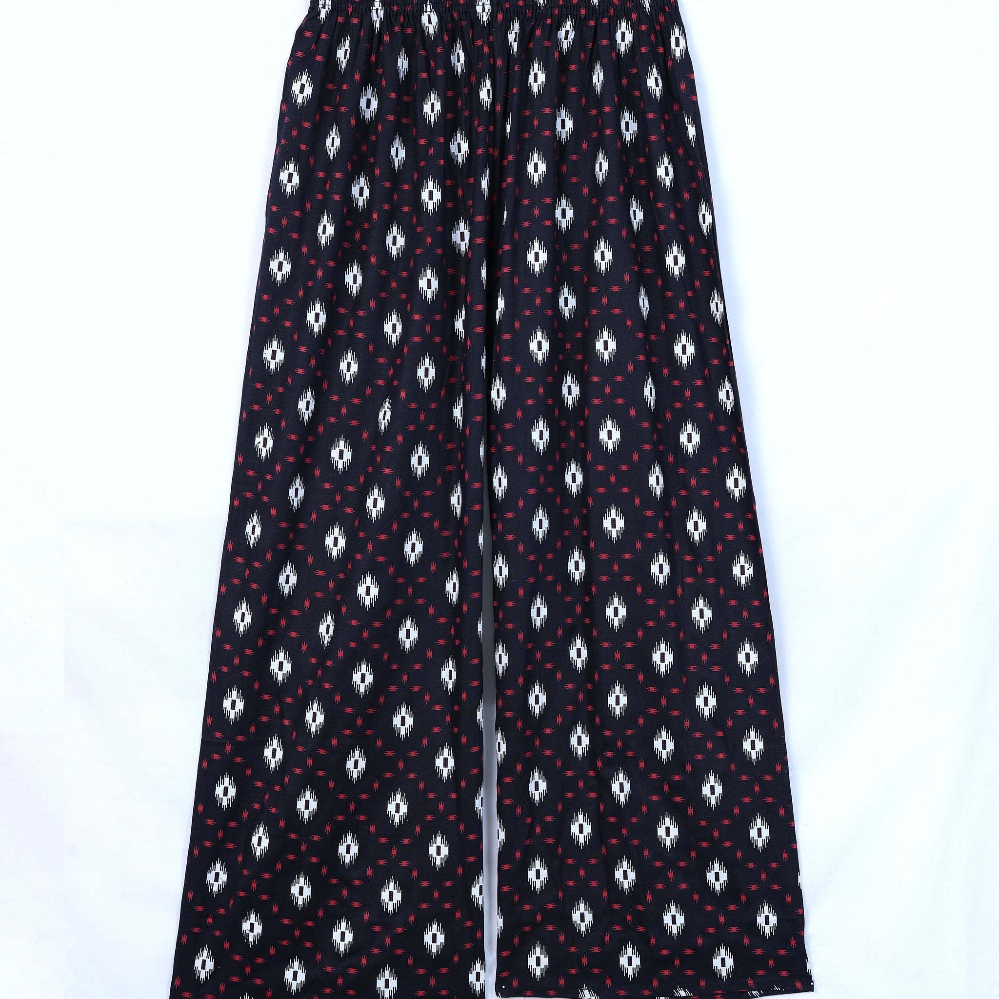 Navy Blue Printed Womens Palazzo