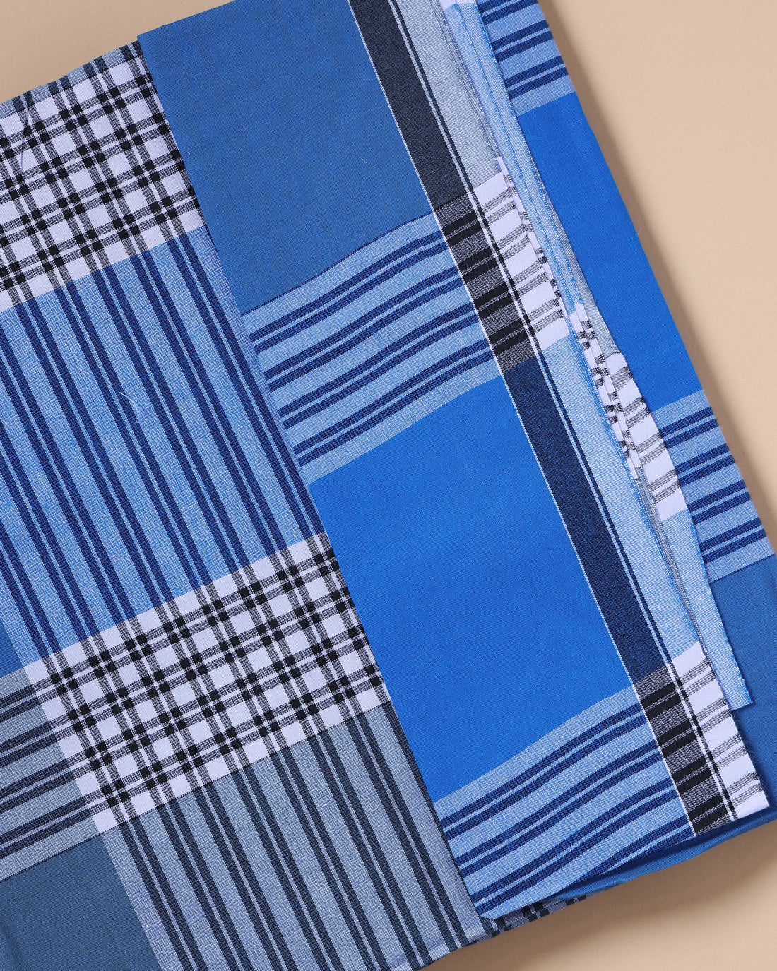 999 Brand Men's Premium Cotton Striped Lungi Stitched - Multi
