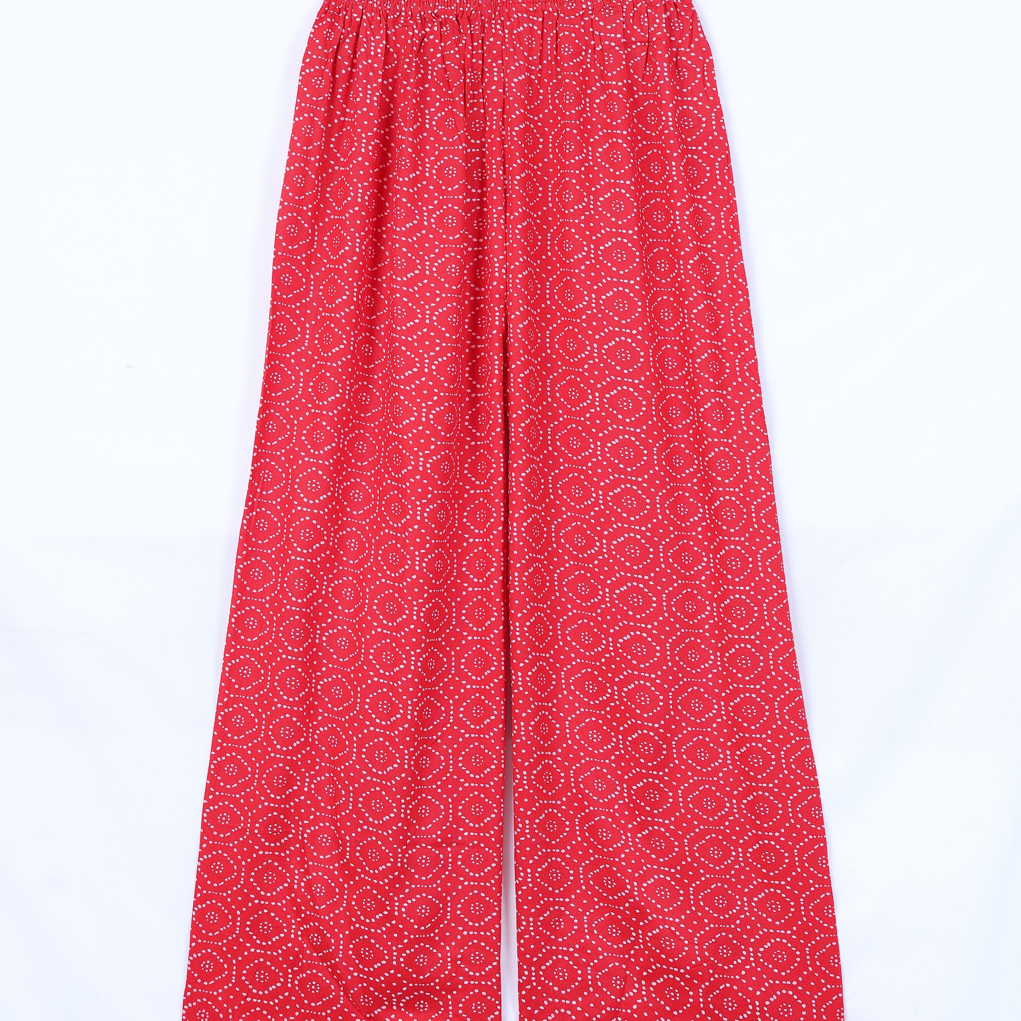 Red Printed Womens Palazzo