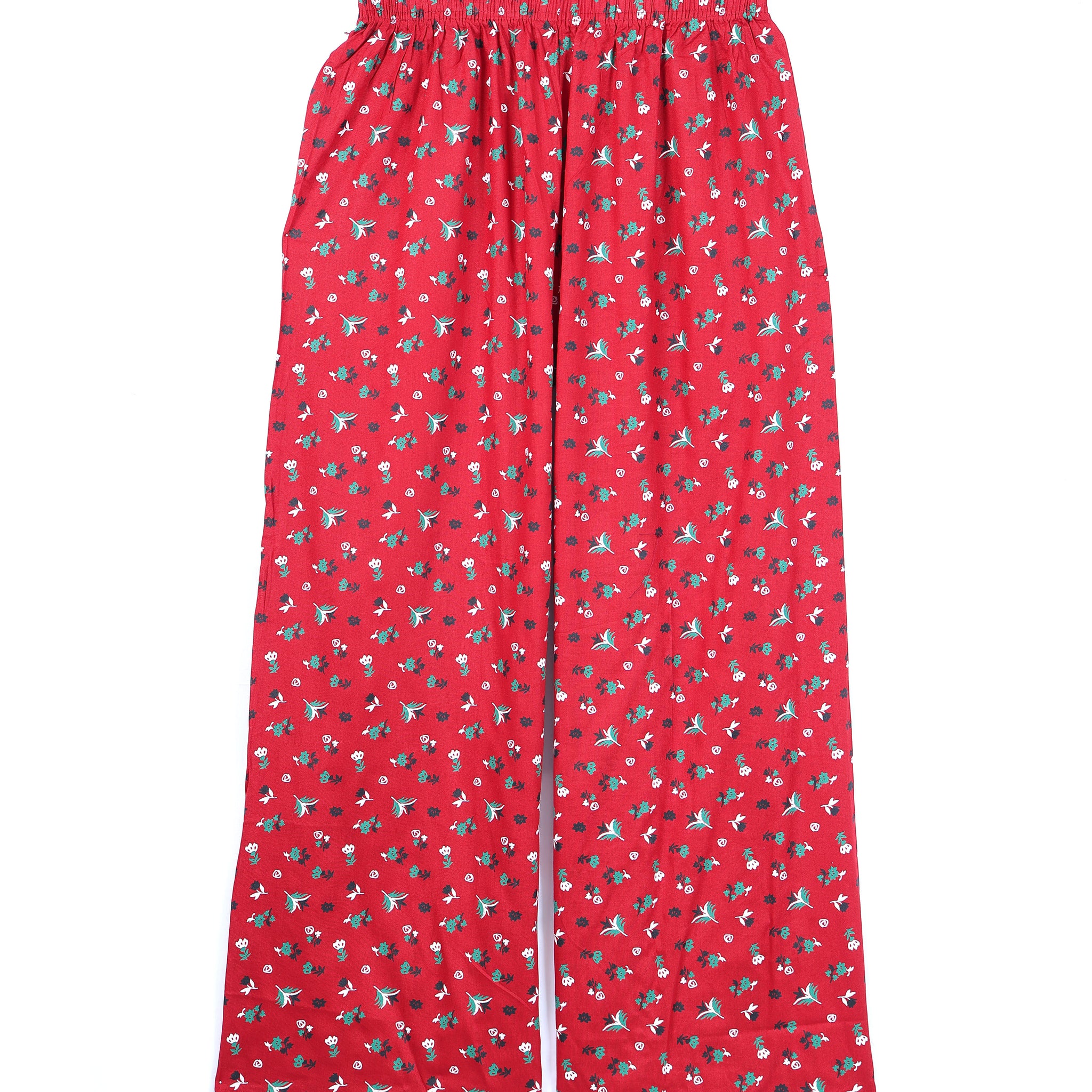 Red Printed Womens Palazzo