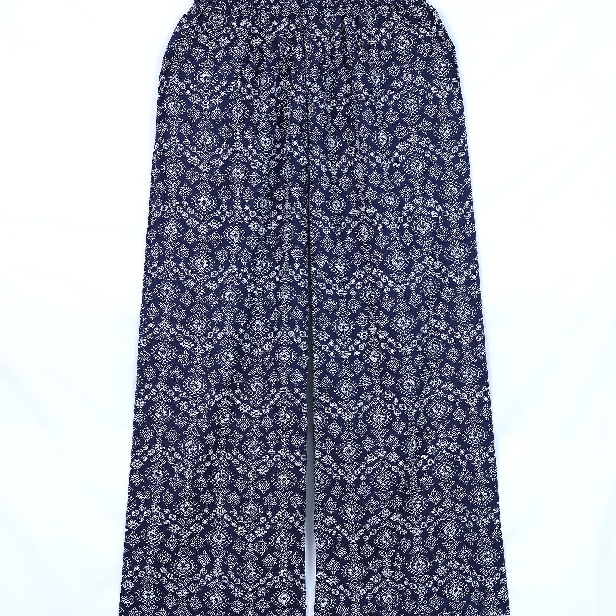 Blue Printed Womens Palazzo