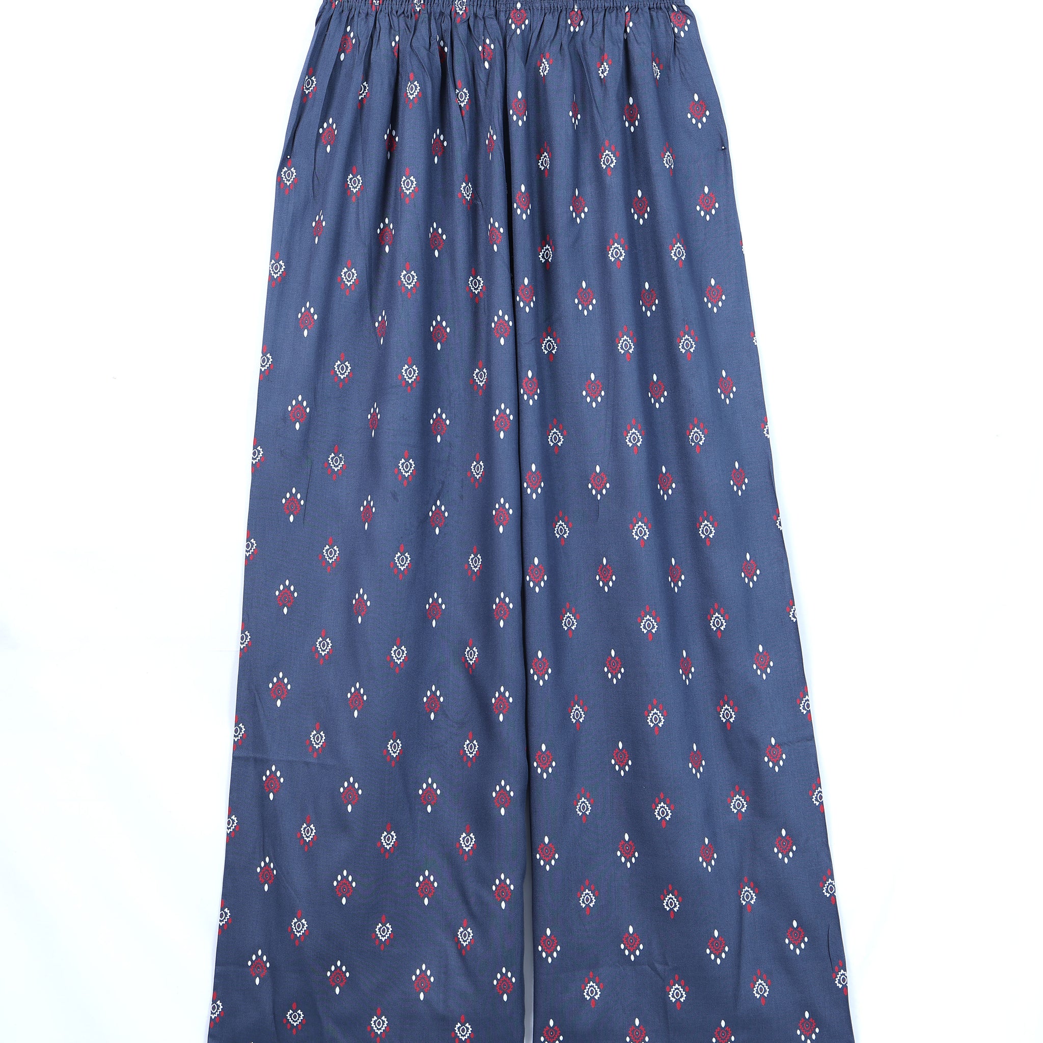 Blue Printed Womens Palazzo