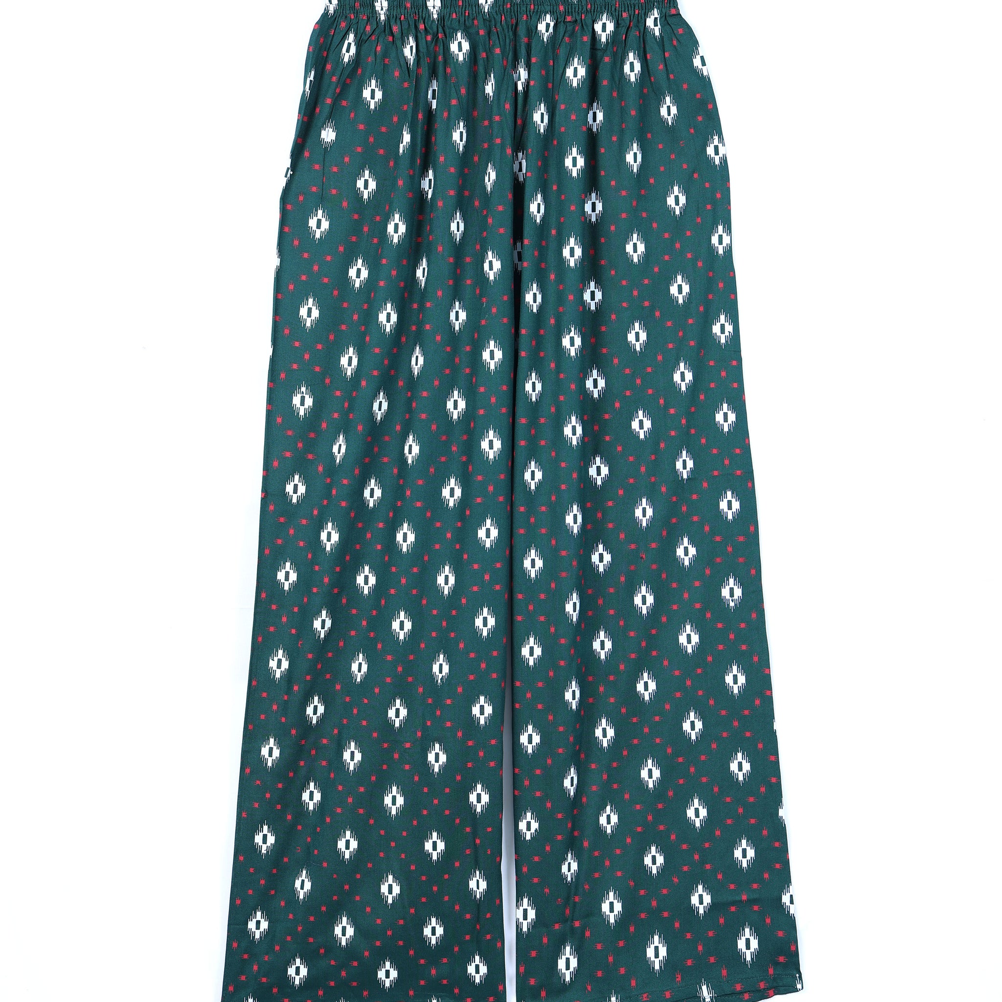 Green Printed Womens Palazzo