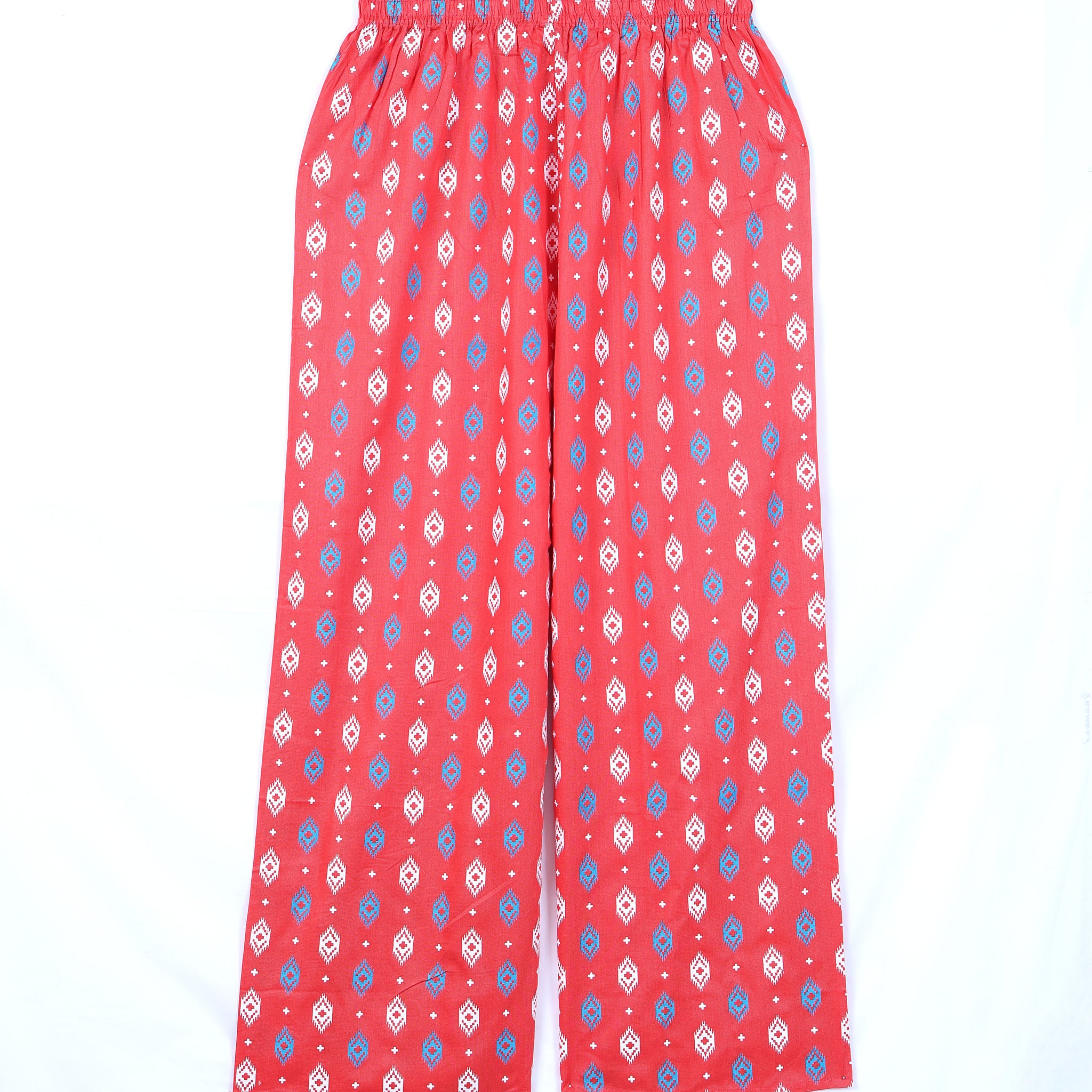 Red Printed Womens Palazzo