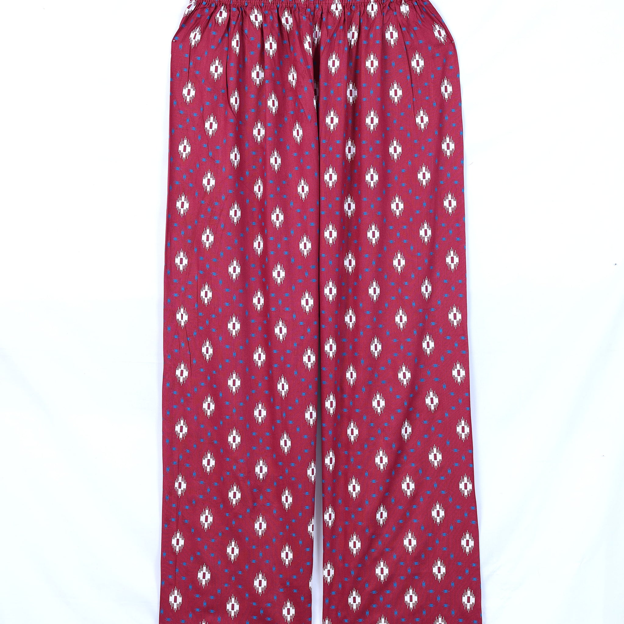 Maroon Printed Womens Palazzo