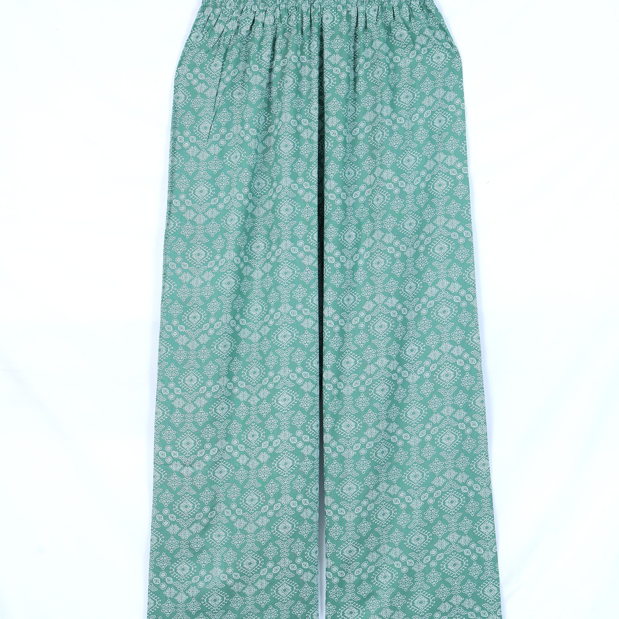 Green Printed Womens Palazzo