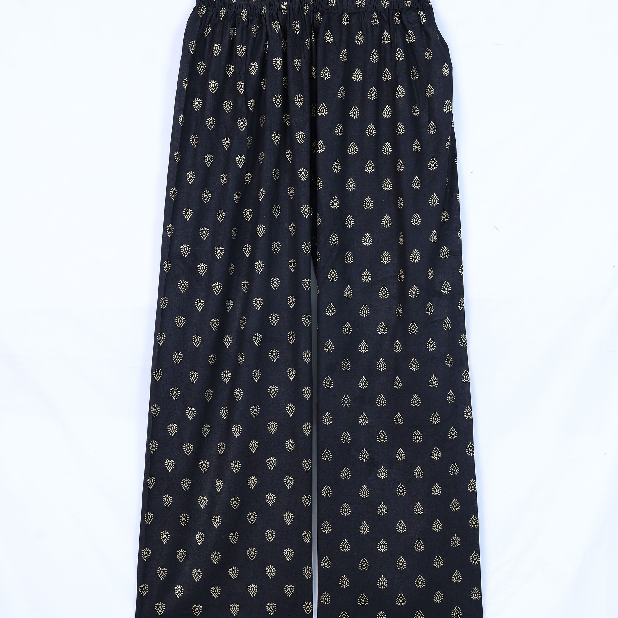 Black Printed Womens Palazzo