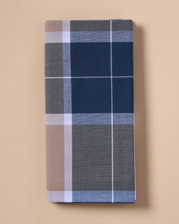 Jkt Brand Men's Premium Cotton Checked Lungi Stitched - Multi