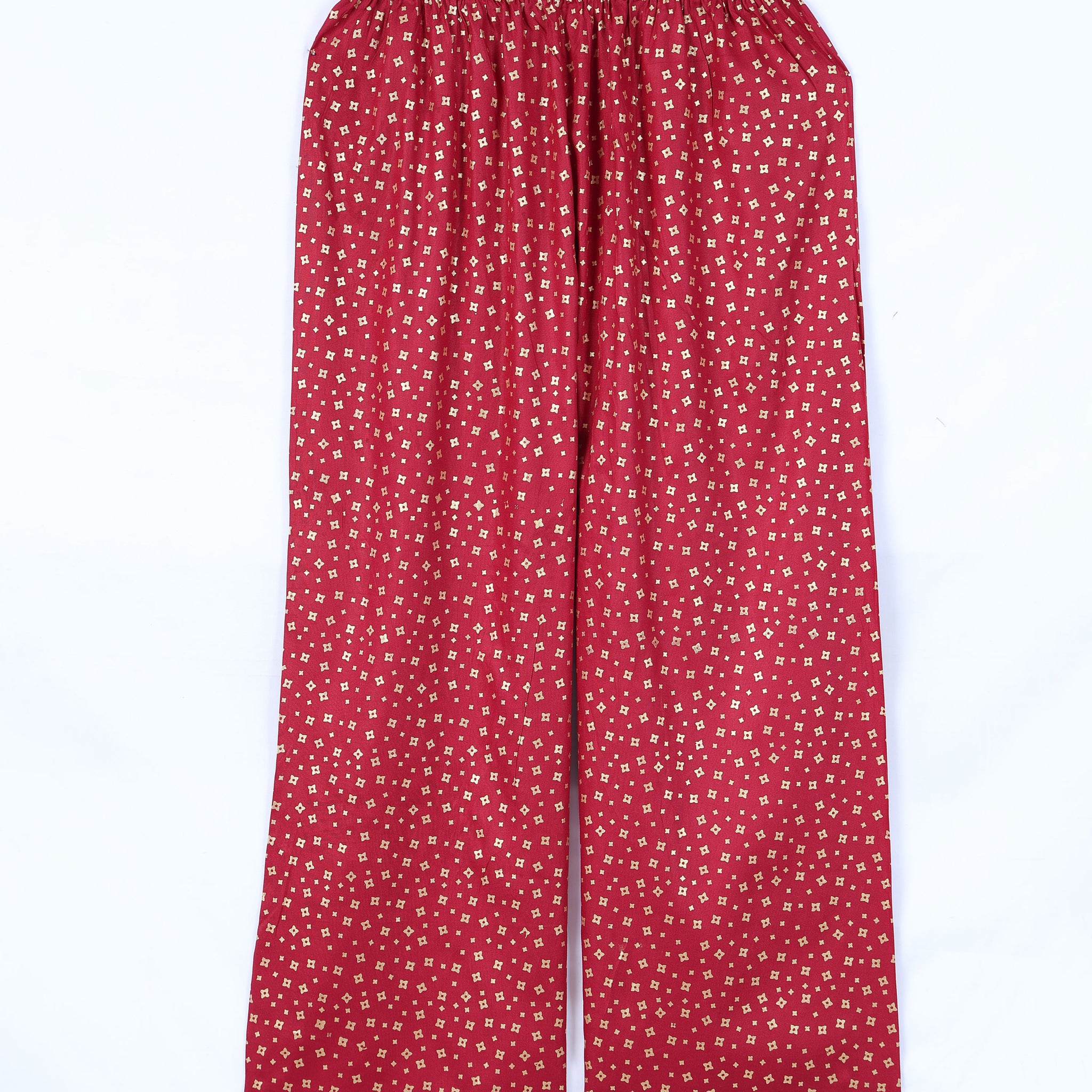 Red Printed Womens Palazzo