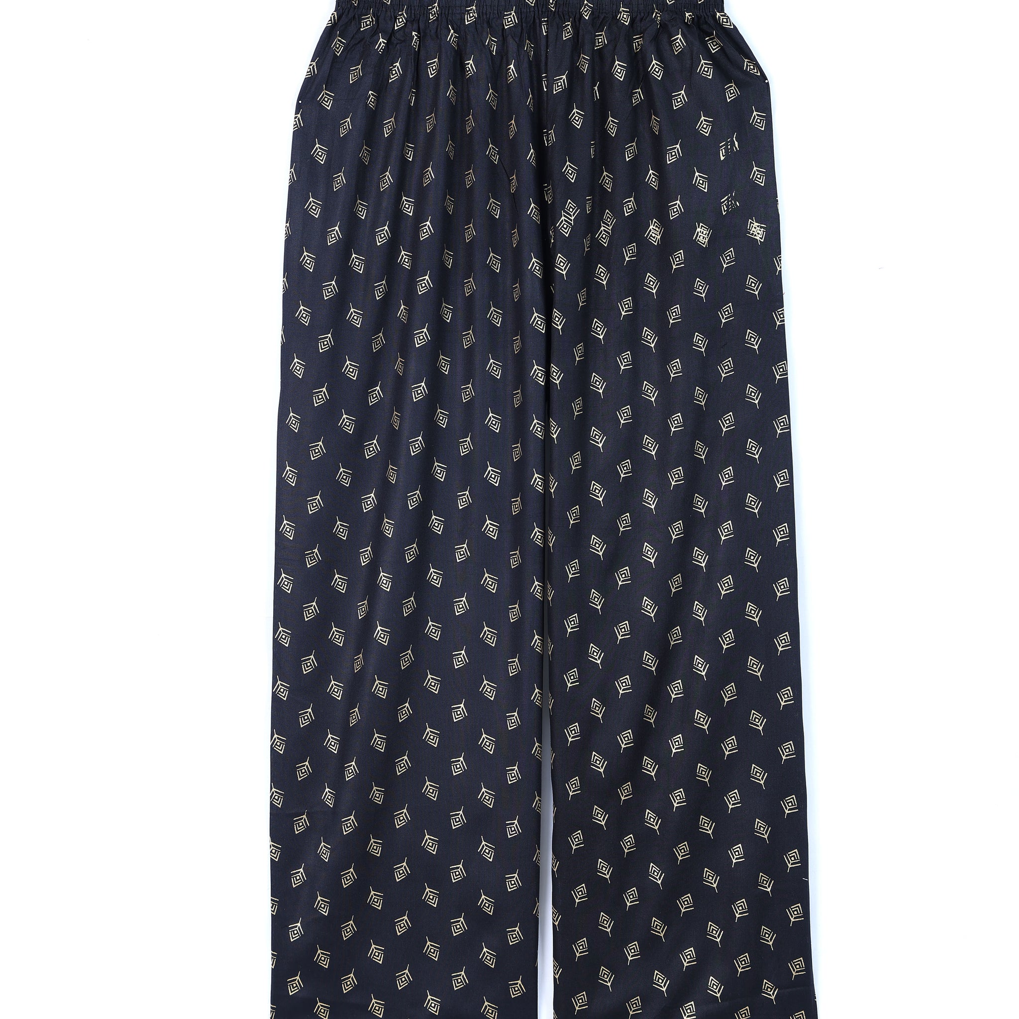 Black Printed Womens Palazzo