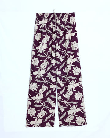 Purple Printed Womens Palazzo