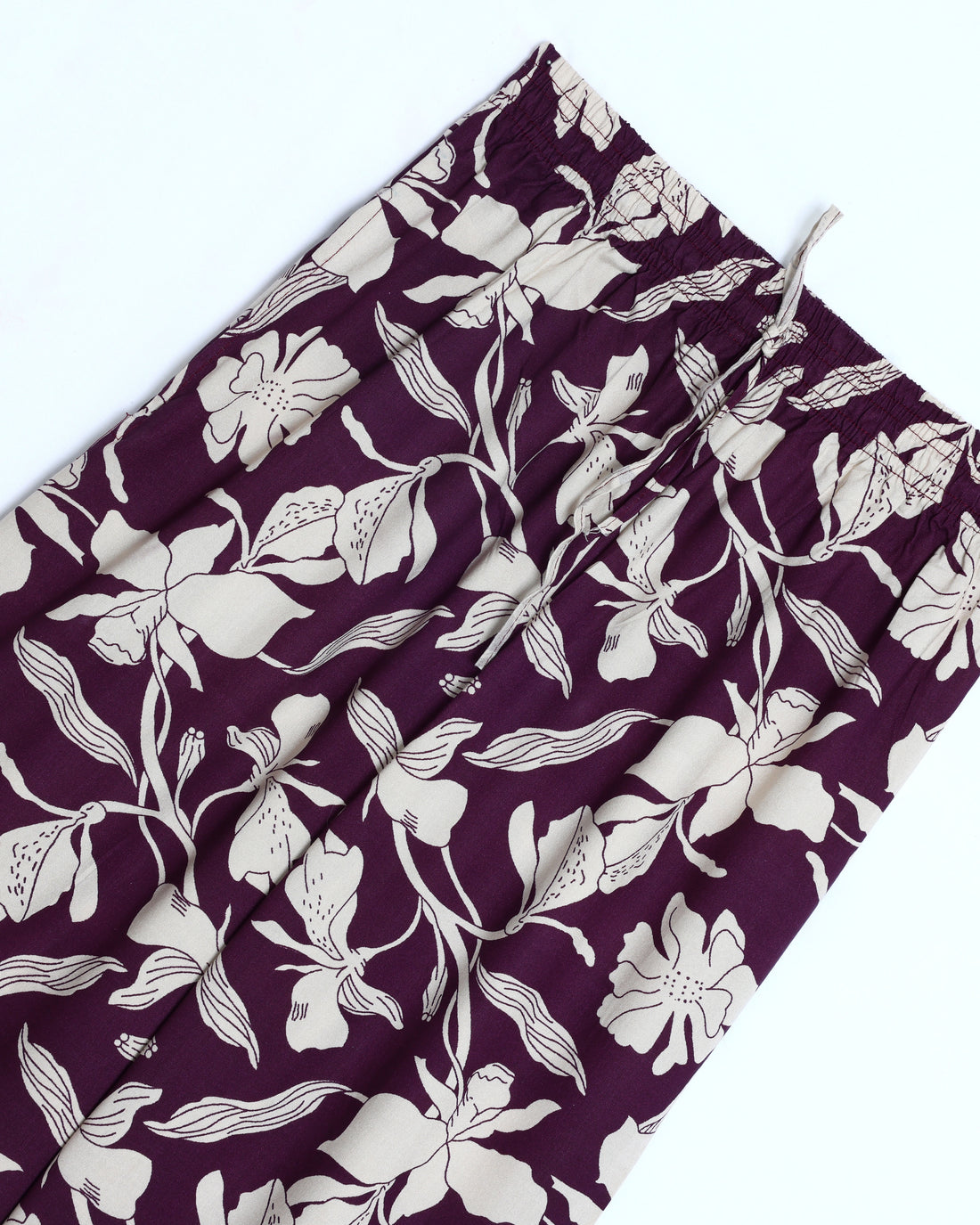 Purple Printed Womens Palazzo