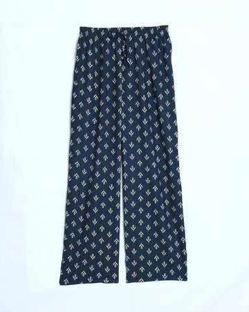 Blue Printed Womens Palazzo